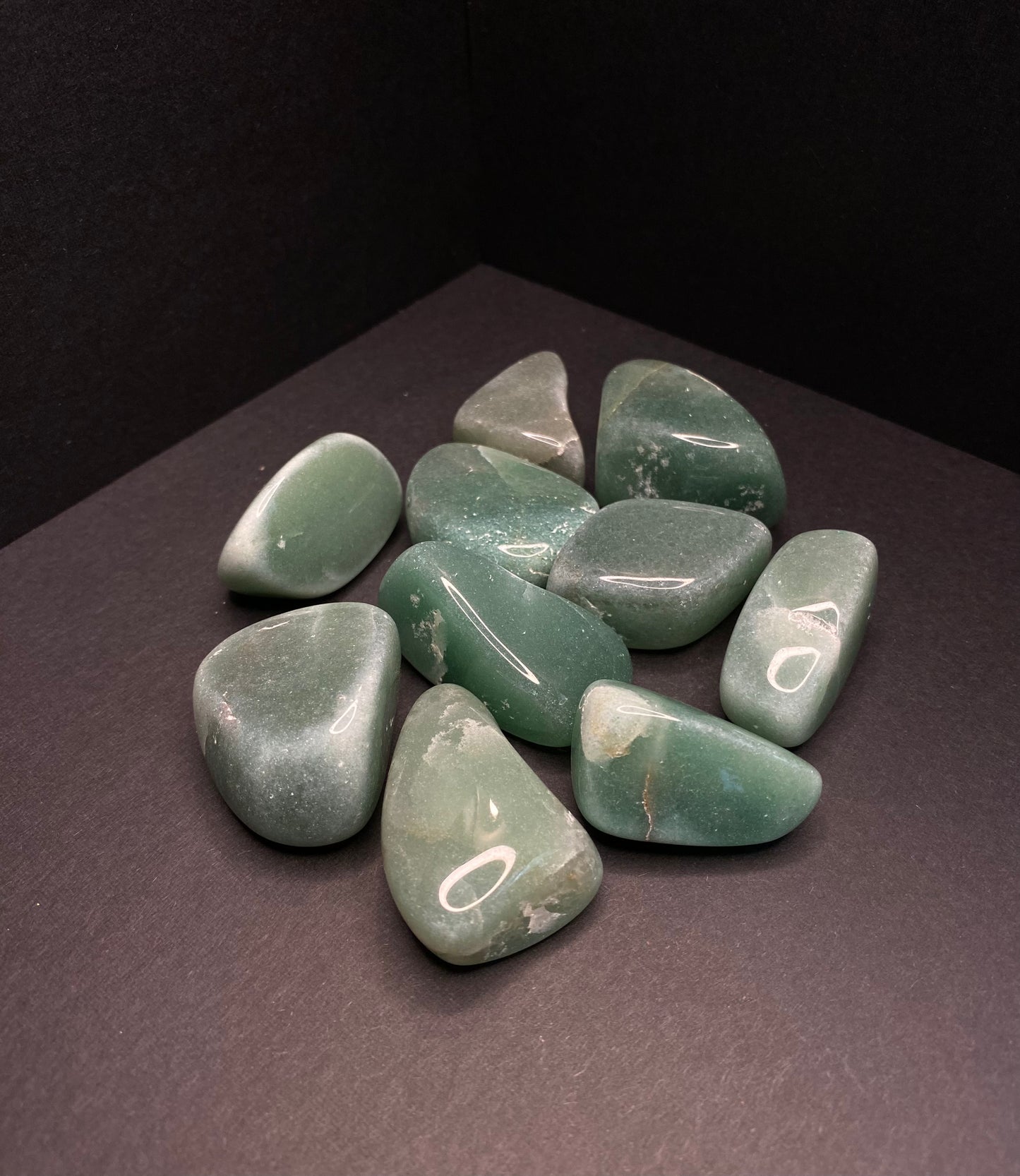 Green Aventurine Tumbled Stones, Medium - Nymphs Nook
