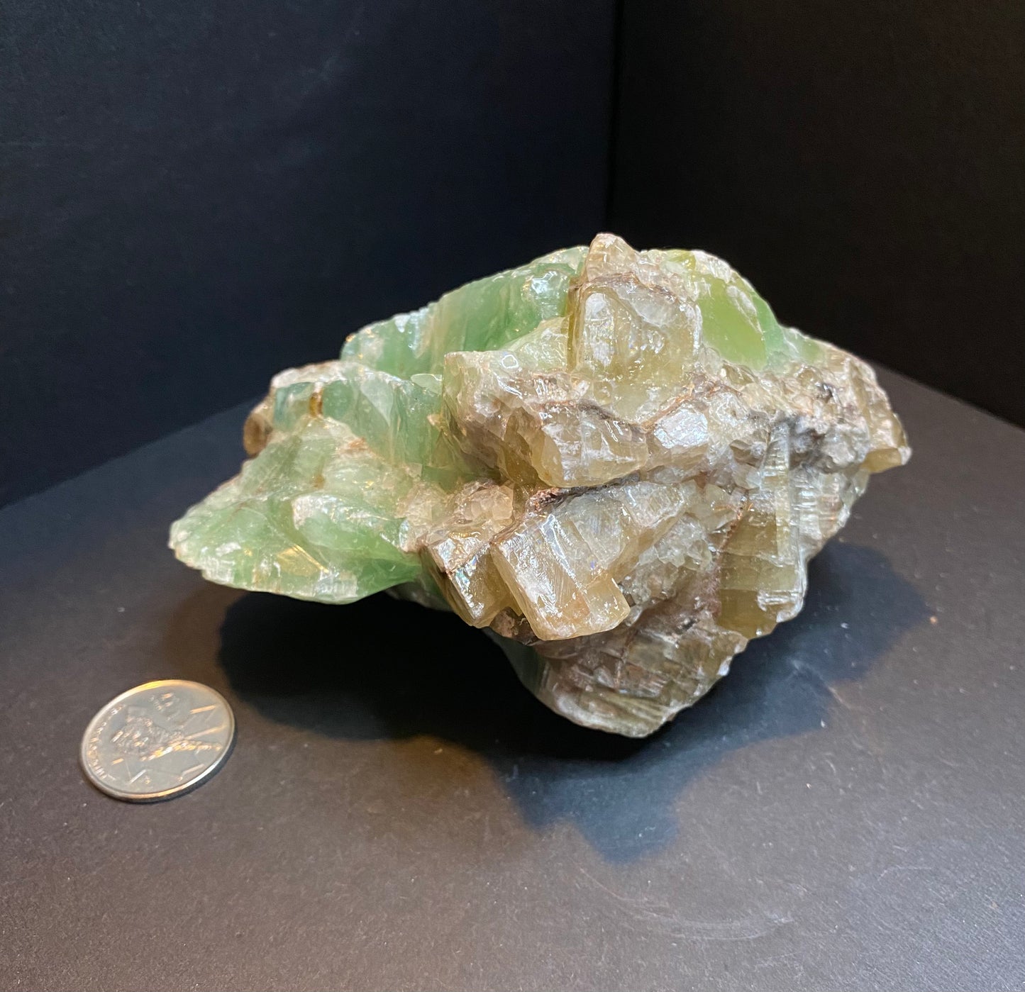 Green Calcite; Huge Rough Chunk from Mexico - Nymphs Nook