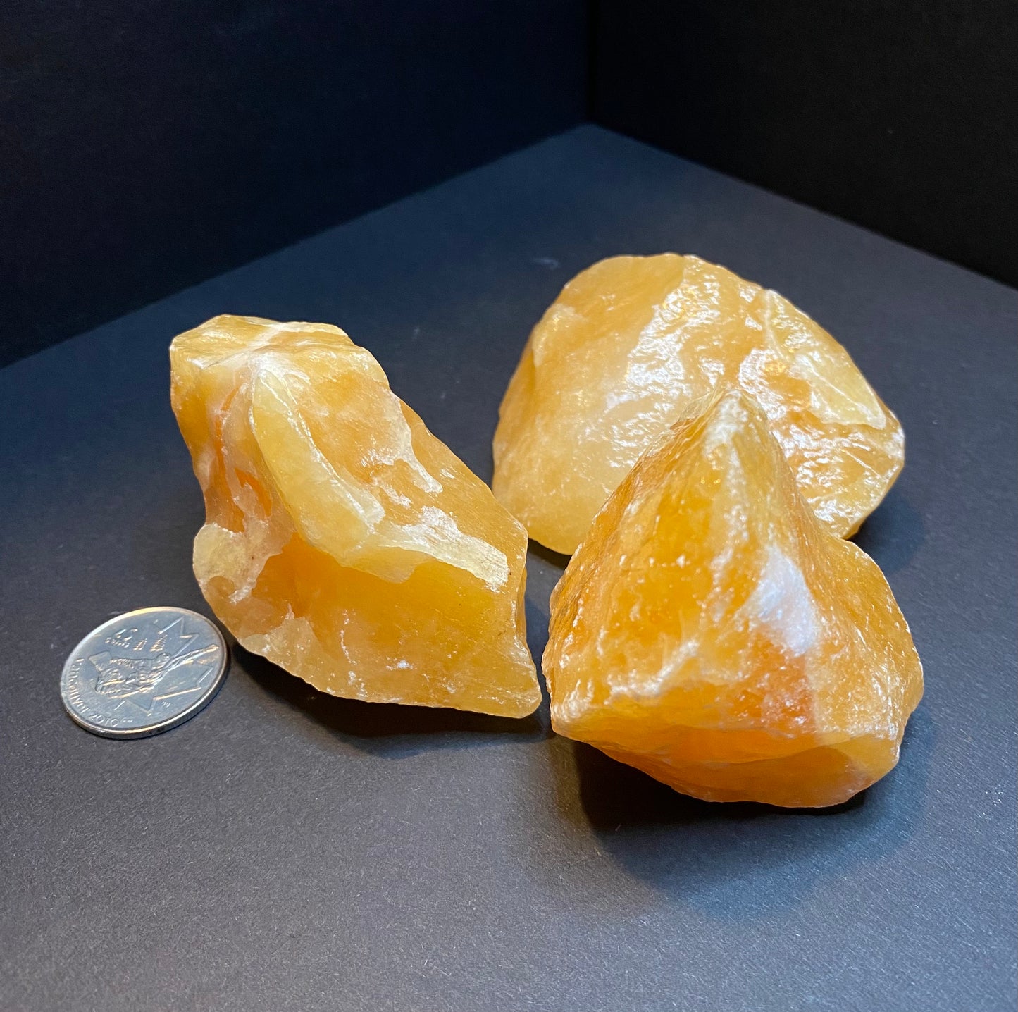 Orange Calcite; Rough Chunks, Mexico - Nymphs Nook