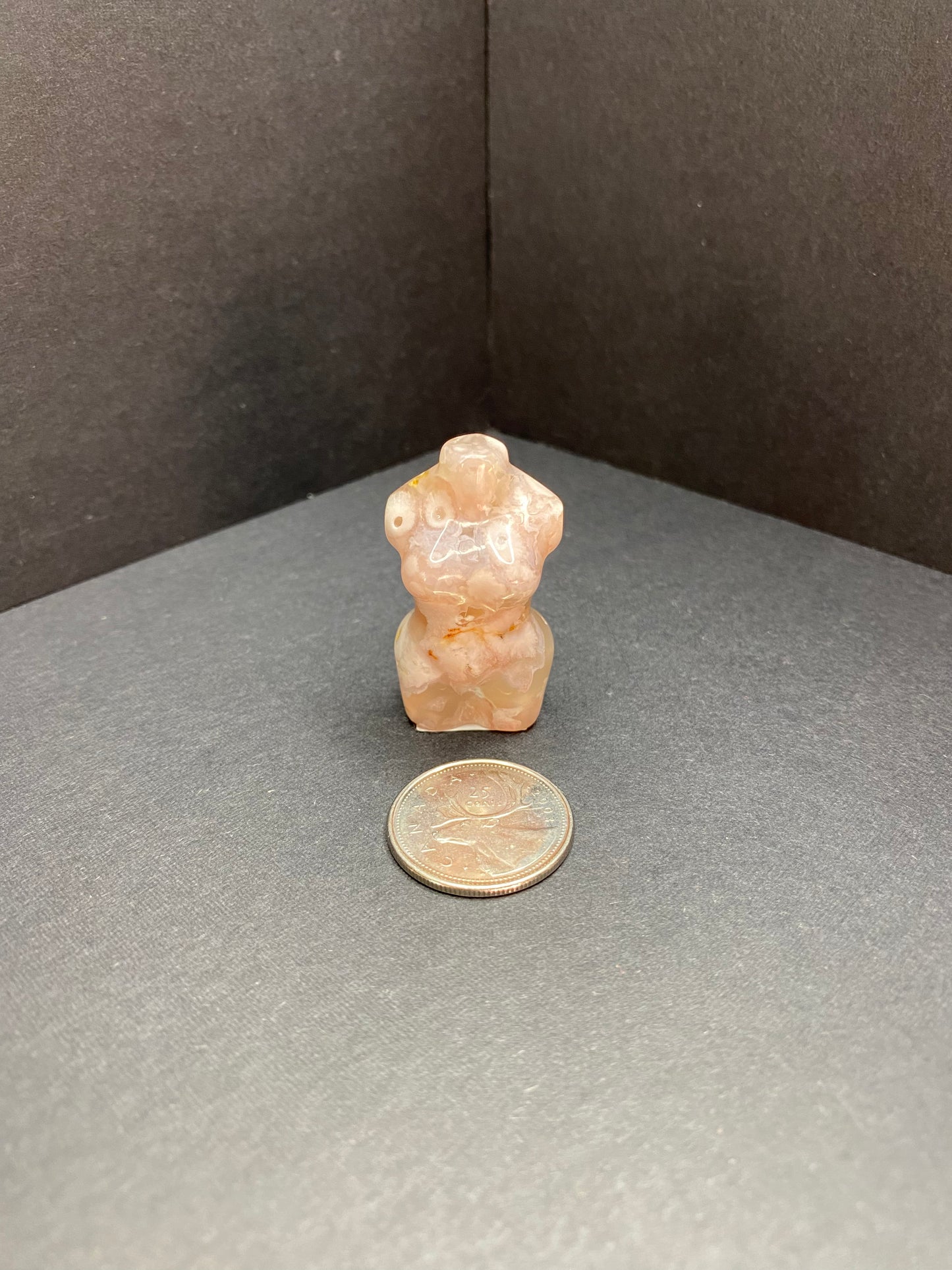 Pink Flower Agate Venus Body Carving - Nymphs Nook