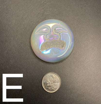Agate Druzy Aura Moon Face - Nymphs Nook