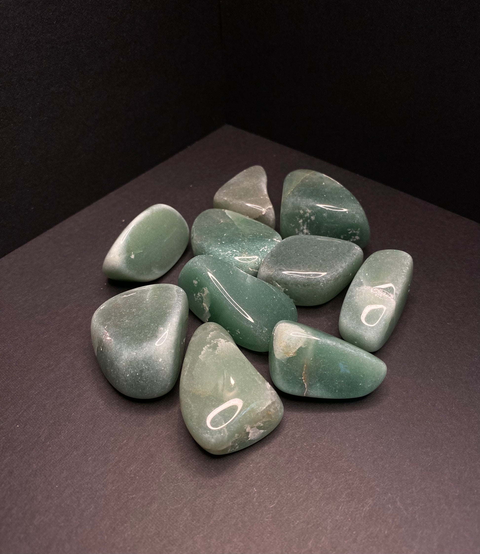 Green Aventurine Tumbled Stones, Medium - Nymphs Nook
