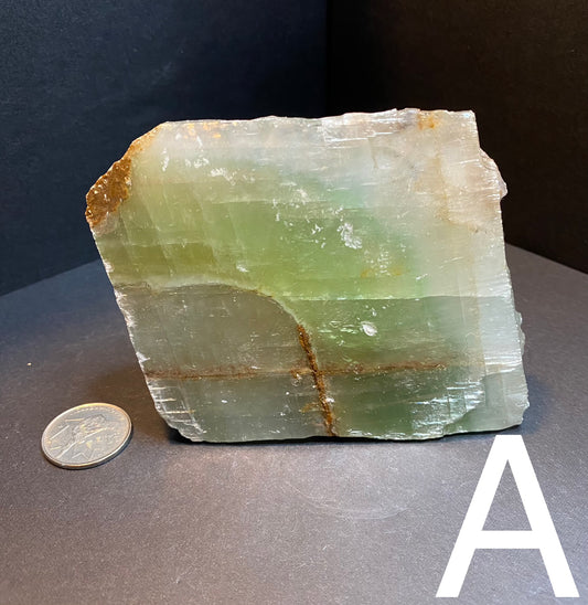 Green Calcite; Huge Rough Chunk from Mexico - Nymphs Nook