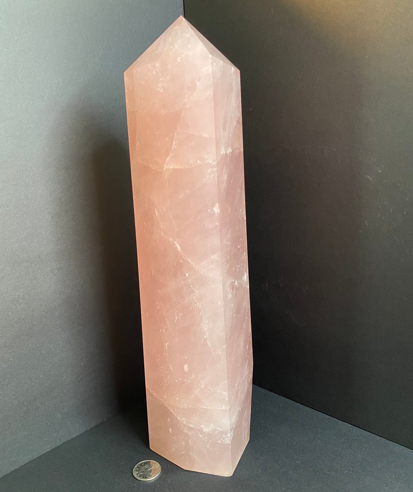 Huge Rose Quartz Tower Obelisk Generator - Nymphs Nook