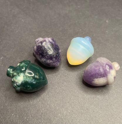 Mini Crystal Acorn Carvings - Nymphs Nook