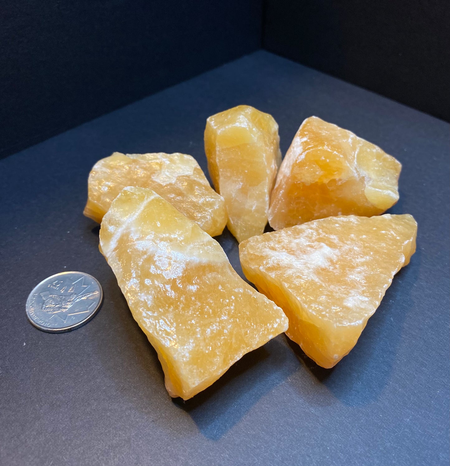 Orange Calcite; Rough Chunks from Mexico - Nymphs Nook