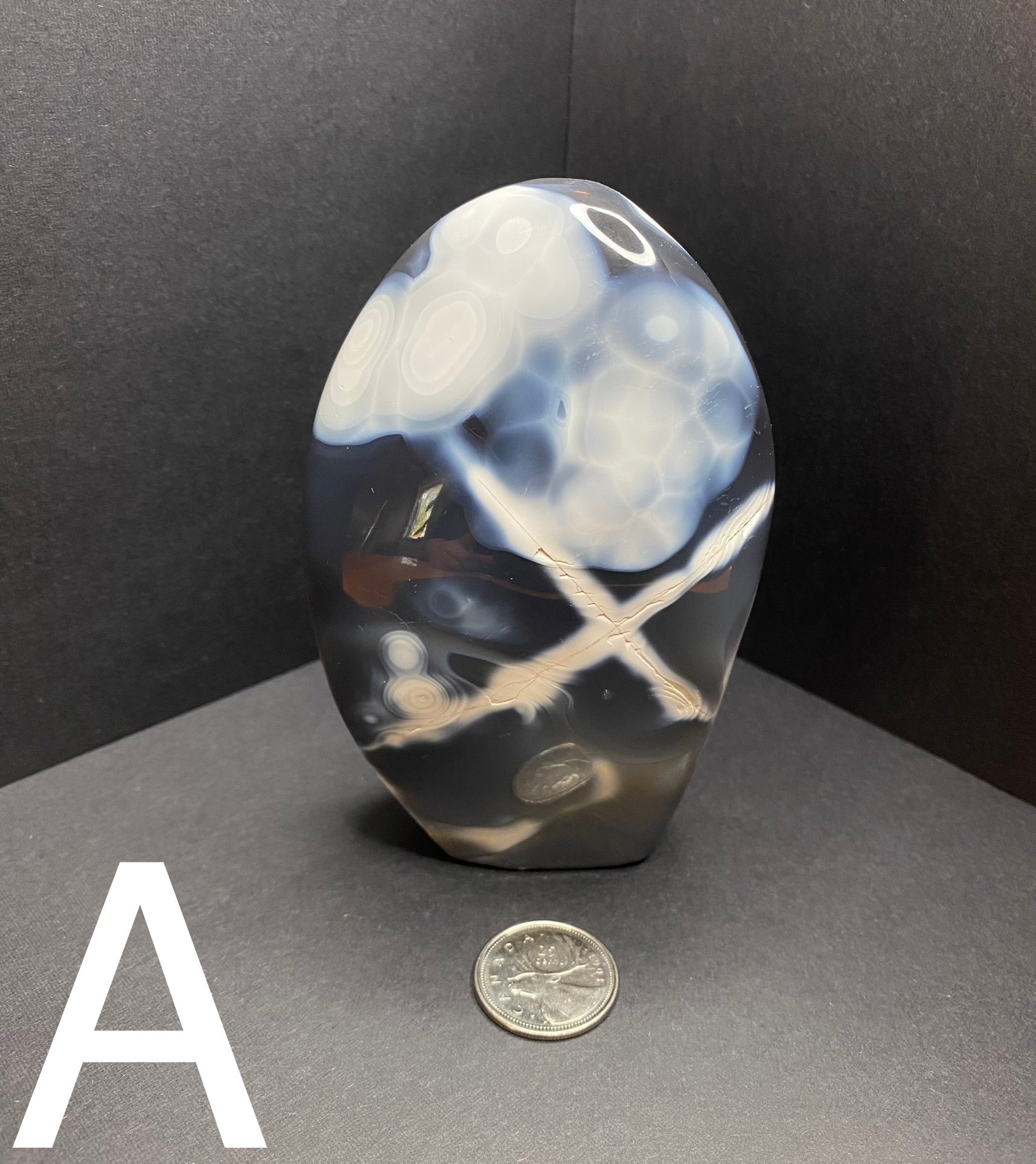 Orca Agate Standing Freeform - Nymphs Nook