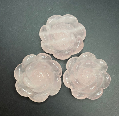 Rose Quartz Carved Roses - Nymphs Nook