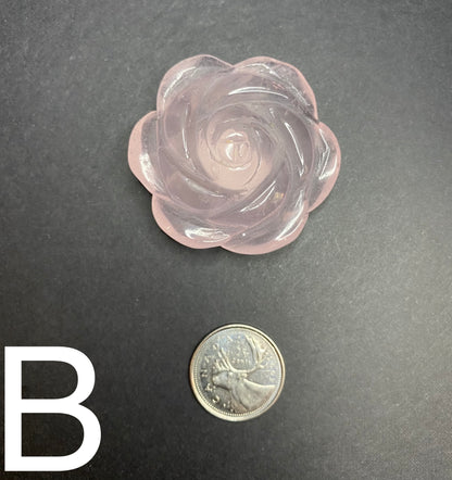 Rose Quartz Carved Roses - Nymphs Nook