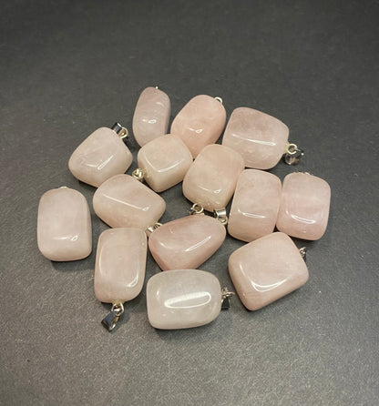 Rose Quartz Pendants (Chain Not Included) - Nymphs Nook