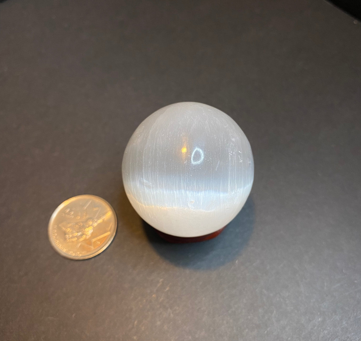 Selenite Satin Spar Polished Sphere - Nymphs Nook