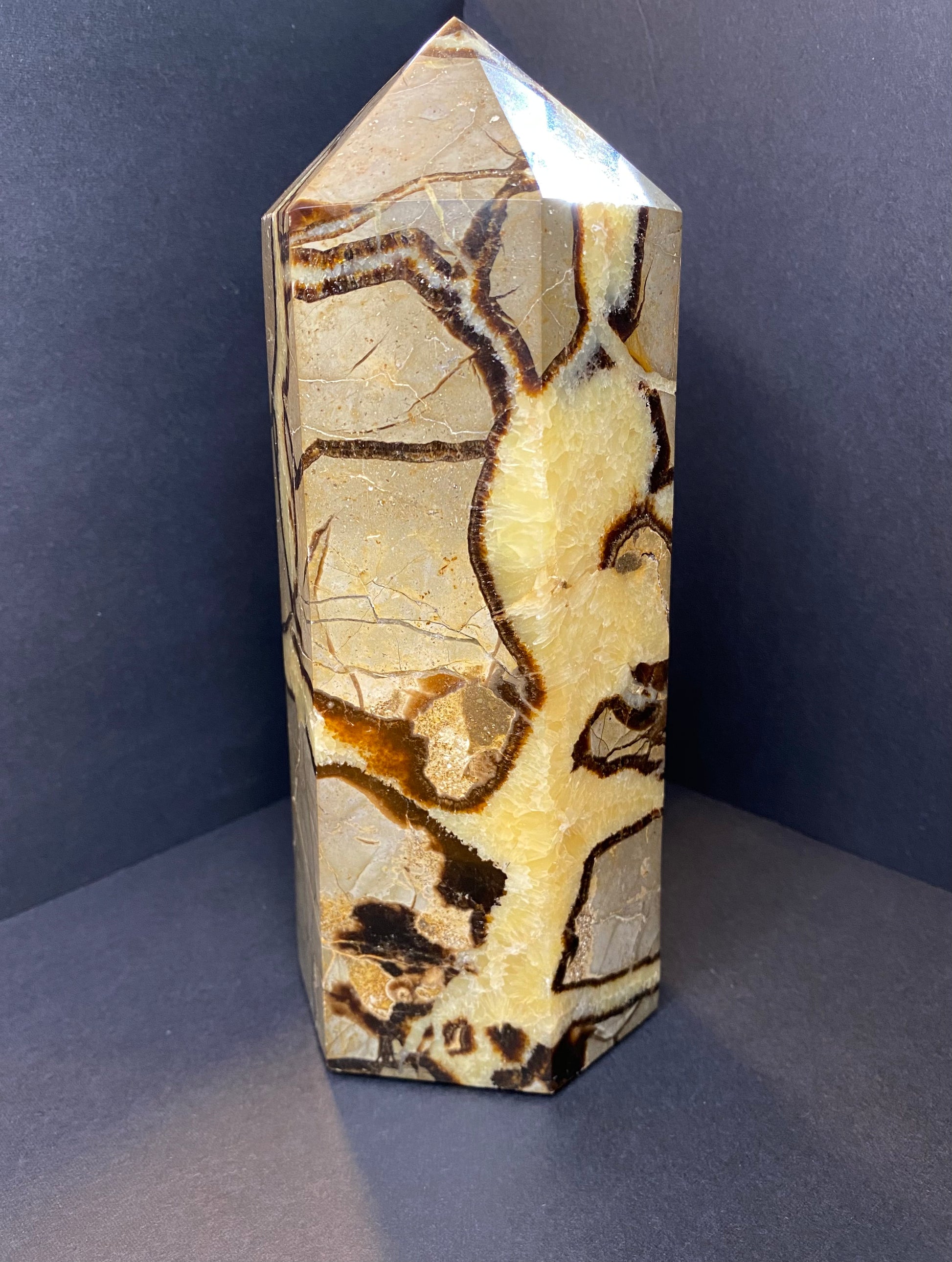 Septarian Dragonstone Jasper Obelisk Tower - Nymphs Nook
