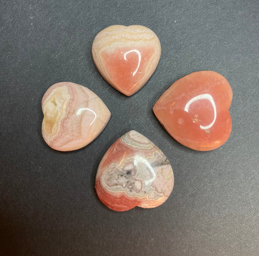 Top Shelf Rhodonite Mini Heart Cabochon - Nymphs Nook