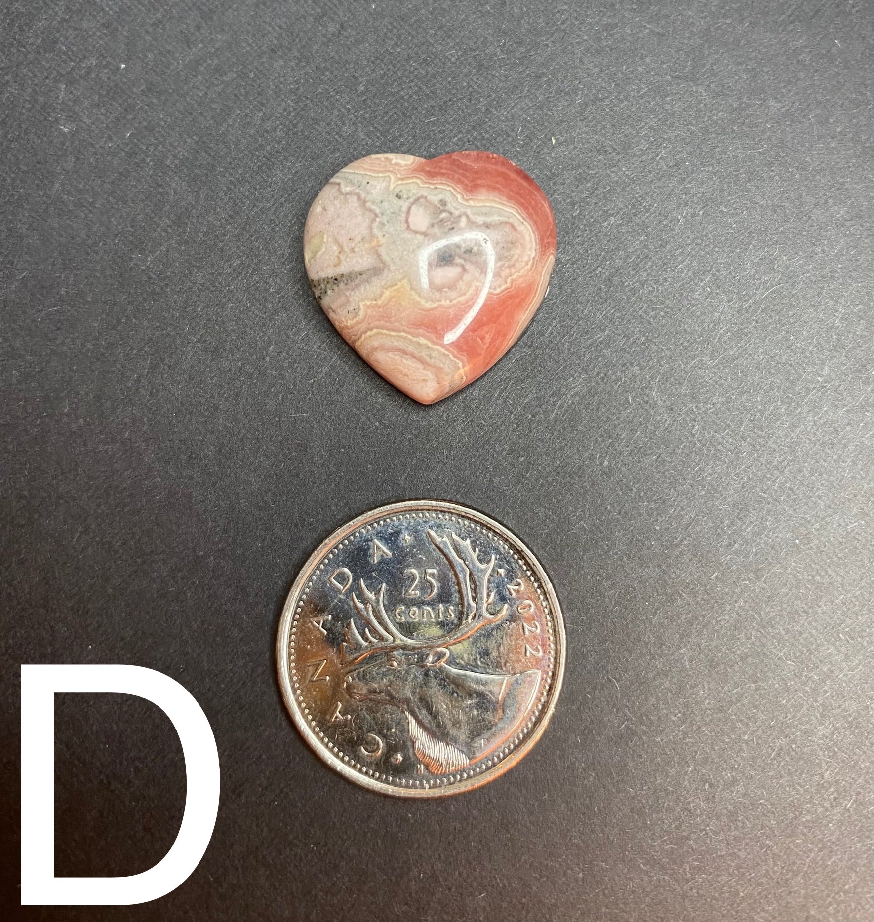 Top Shelf Rhodonite Mini Heart Cabochon - Nymphs Nook