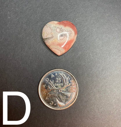 Top Shelf Rhodonite Mini Heart Cabochon - Nymphs Nook
