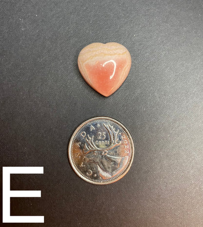 Top Shelf Rhodonite Mini Heart Cabochon - Nymphs Nook